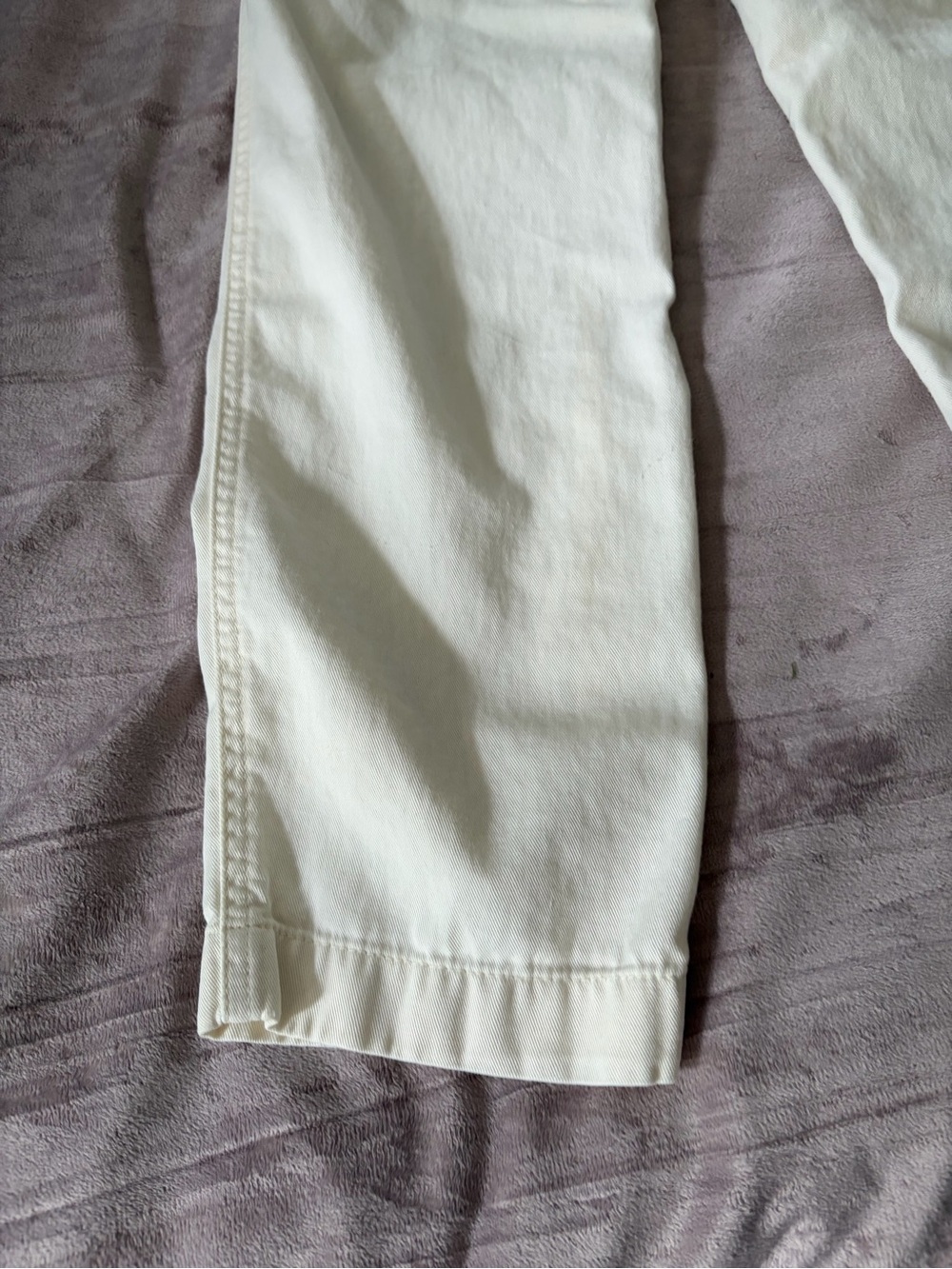 J.Crew Cotton Chino Pants Women’s Size 0 Petite Tapered Leg Cream Mid Rise - Picture 8 of 8